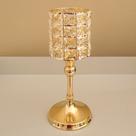 Porta de Velas metal e Vidro Dourado de 27cm protetor de vela castiçal Mesa Posta Porta de Velas metal e Vidro Dourado de 27cm protetor de vela castiçal Mesa Posta