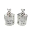 Porta Dente/Cacho Silverplate - Urso Prata Sentado