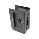 Porta deslizante de bolso Pull QCAA Premium Brass Retangular Preto
