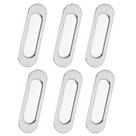 Porta deslizante puxa MOROBOR Self-Stick Oval, 6 peças de alumínio