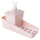 Porta detergente com suporte para bucha rosa Plasutil ref.9911