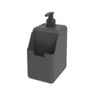 Porta Detergente Dispenser Single Coza 500ml Cinza Grafite