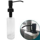 Porta Detergente Dosador Preto Fosco Inox 304 Embutir Pia 500ml Porta Sabonete Sabão Líquido Embutido Bancada Cozinha Banheiro Suporte Detergente