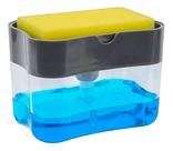 Porta Detergente e Esponja 2 em 1 Dispenser para Pia de Cozinha