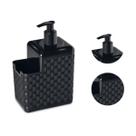 Porta Detergente e Esponja C/Bico Dosador Rattan Preto