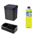 Porta Detergente e Lixeira pia 5 litros+BRINDE detergente