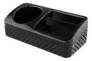 Porta Detergente, Esponja E Sabão com Base Rattan Preto Arqplast