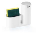 Porta Detergente Liquido e Suporte Para Esponja Branco/Cromado - Arthi