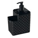 Porta Detergente Sabão 2 em 1 Com Suporte Para Bucha Esponja Rattan
