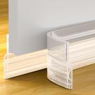 Porta Draft Stopper OXRQ de silicone transparente com abertura de 1,2 cm