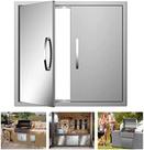 Porta Dupla AHLOKI para Cozinha Externa em Aço Inoxidável 304 66x61 cm Porta Dupla AHLOKI para Cozinha Externa em Aço Inoxidável 304 66x61 cm