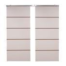 Porta Dupla Branco Prime Frisada Kit Alumínio F03 - 210x120