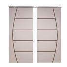 Porta Dupla Branco Prime Frisada Kit Alumínio F04 - 210x140