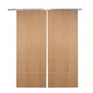 Porta Dupla De Correr P- Verniz Frisada F01 - 210x120