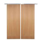 Porta Dupla De Correr P- Verniz Frisada F05 - 210x120