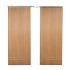 Porta Dupla De Correr P- Verniz Frisada F05 - 210x140