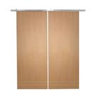 Porta Dupla de Correr P/ Verniz Frisada F06 - 210x180