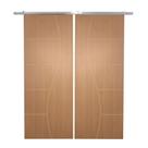 Porta Dupla De Correr P- Verniz Frisada F07 - 210x120