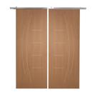 Porta Dupla De Correr P- Verniz Frisada F08 - Smile - 210x120 Porta Dupla De Correr P- Verniz Frisada F08 - Smile - 210x120