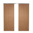 Porta Dupla De Correr P- Verniz Frisada F08 - Smile - 210x140