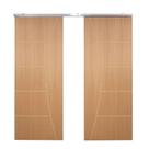 Porta Dupla de Correr P/ Verniz Frisada F10 - 210x120