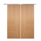 Porta Dupla De Correr P- Verniz Frisada F10 - 210x180