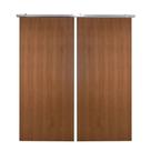 Porta Dupla De Correr P- Verniz Kit Alumínios 210x140