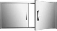 Porta Dupla para Cozinha Externa AHLOKI em Aço Inoxidável 304 Porta Dupla para Cozinha Externa AHLOKI em Aço Inoxidável 304