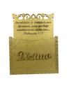 Porta Envelope Para Dízimo Dourado Neutro MDF para Igrejas Porta Envelope Para Dízimo Dourado Neutro MDF para Igrejas
