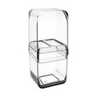 Porta-escova Cube Com Tampa 8,5 X 8,5 X 19,5 Cm Cristal Coza Porta-escova Cube Com Tampa 8,5 X 8,5 X 19,5 Cm Cristal Coza