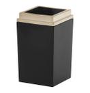 Porta Escova de Acrílico Quadrado Preto Bagno 13X7,5CM Porta Escova de Acrílico Quadrado Preto Bagno 13X7,5CM