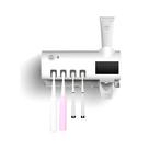 Porta Escova de Dente com Esterilizador UV + Dispenser para Pasta Branco JX-5588