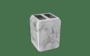 Porta Escova De Dente Coza Cube 8,5 x 8,5 x 10,5 cm Marmore Branco Porta Escova De Dente Coza Cube 8,5 x 8,5 x 10,5 cm Marmore Branco