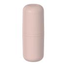 Porta Escova de Dentes com Tampa Bold Rosa Duna para Banheiro Lavabo Pia Ou