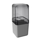 Porta Escova De Dentes Cube Com Tampa Cinza Fumê Coza Porta Escova De Dentes Cube Com Tampa Cinza Fumê Coza