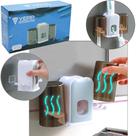 porta escova dental de parede de plastico com 2 copos + dispenser para pasta de dente