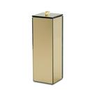 Porta Escova Dentes Vidro Espelho Bronze C/ Tampa 20x7x7cm Lavabo