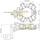 Porta escova do motor de partida Fiat Strada 2012 a 2015 Porta escova do motor de partida Fiat Strada 2012 a 2015