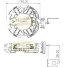 Porta escova do motor de partida Fiat Uno 1987 a 1997 UNIFAP