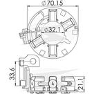 Porta escova do motor de partida Fiat Uno 2010 a 2015 UNIFAP