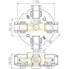 Porta escova do motor de partida Ford Ranger 1994 a 2024 Porta escova do motor de partida Ford Ranger 1994 a 2024