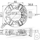 Porta escova do motor de partida Vw Fusca 1960 a 1997