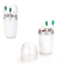 Porta Escova E Pasta Com Tampa Transparente 500ml Arthi Porta Escova E Pasta Com Tampa Transparente 500ml Arthi