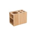 Porta Escova e Pasta de Dente de Bambu 13x10 cm - Mimo Style - BM20288