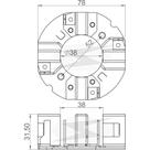 PORTA ESCOVA MOTOR PARTIDA para AGCO, CASE: MAGNUN 220, 240,