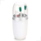 Porta Escovas De Dente Suporte Pasta de Dente Com Tampa Plastico Pia Banheiro Lavabo Viagem 500ml Arthi -