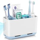 Porta-escovas de dentes Boperzi Electric Boperzi, organizador de banheiro branco