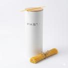 Porta Espaguete Metal com Tampa de Bambu Organizador 2,45L Cozinha
