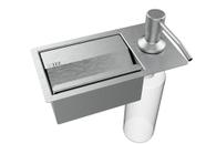 Porta Esponja 21x11cm Com Dispenser Detergente Embutir Inox