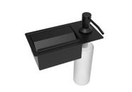 Porta Esponja 21x11cm Com Dispenser Detergente Embutir Preto Porta Esponja 21x11cm Com Dispenser Detergente Embutir Preto